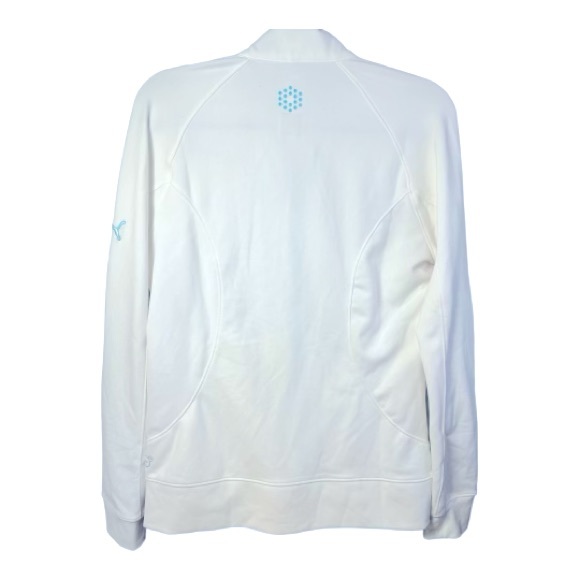 Puma Golf Full Zip Jacket Medium White All Sport Dry Cell - Picture 5 of 5